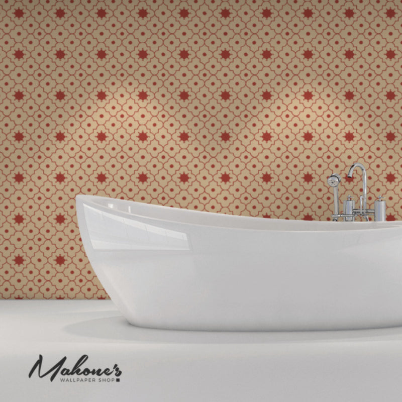 Order 5006622 Taj Trellis Pomegranate by Schumacher Wallpaper