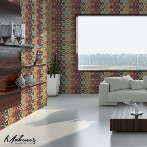 Shop 5006651 Darya Ikat Sidewall Spice by Schumacher Wallpaper