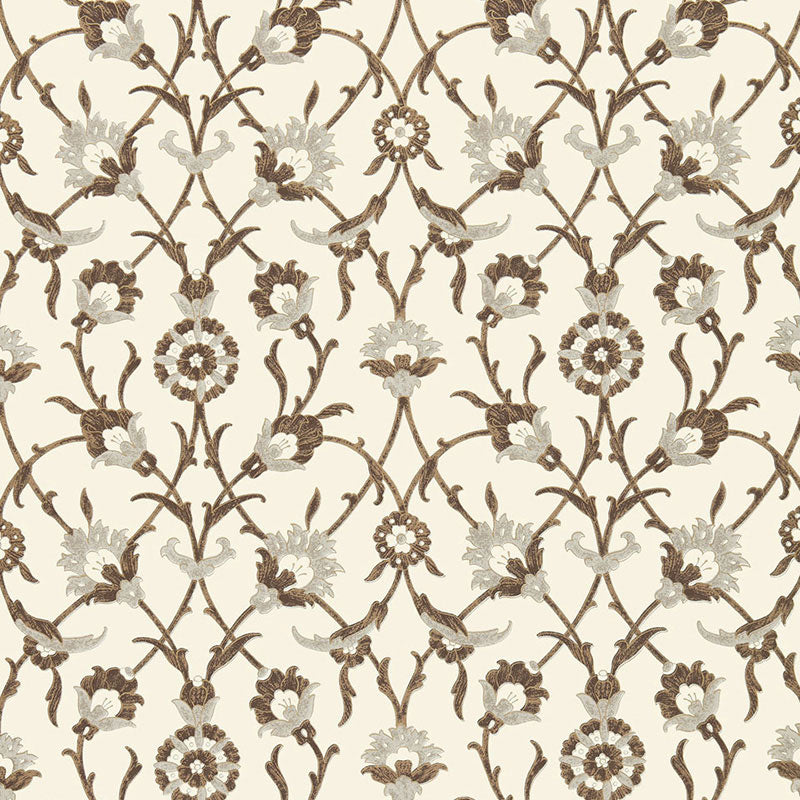5006701 | Sultan'S Trellis, Sepia - Schumacher Wallpaper