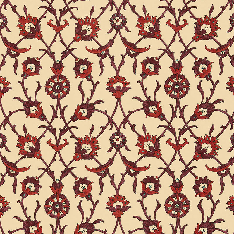 Search 5006702 Sultan'S Trellis Pomegranate by Schumacher Wallpaper