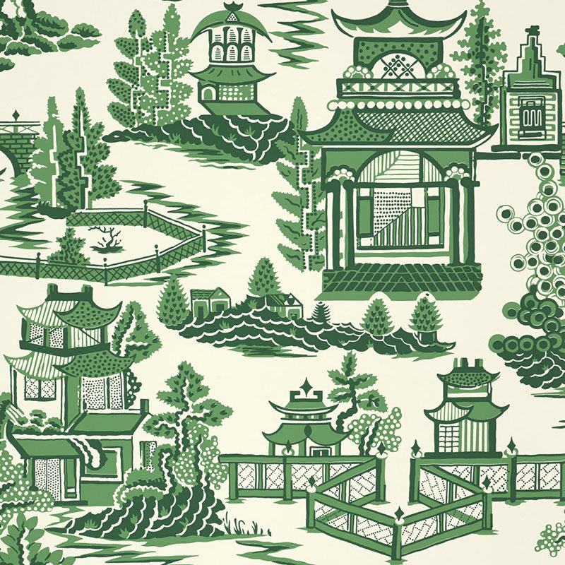 Acquire 5006912 Nanjing Jade by Schumacher Wallpaper