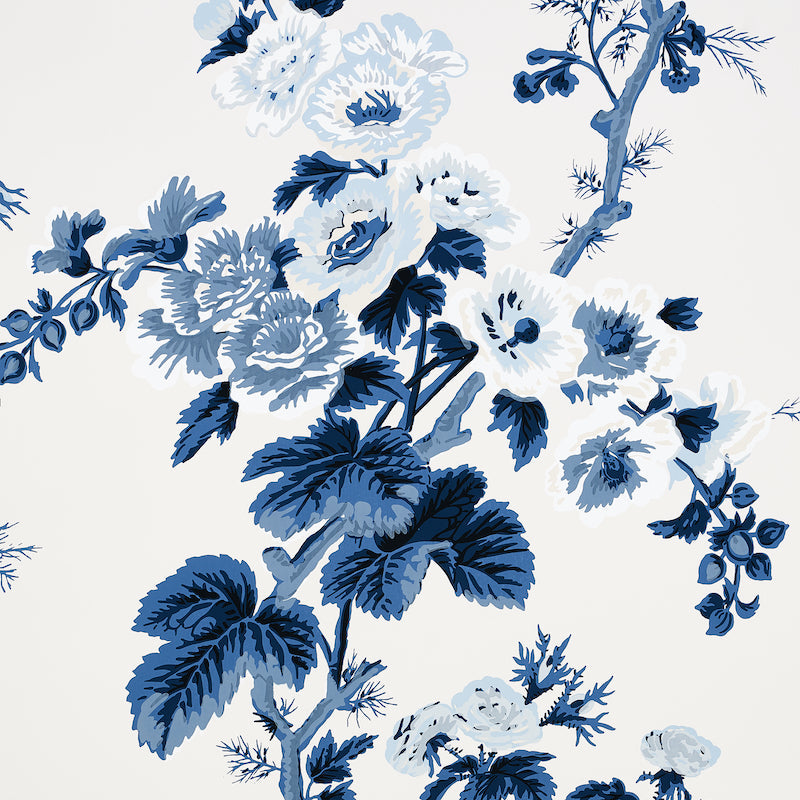 Buy 5006922 Pyne Hollyhock Indigo by Schumacher Wallpaper