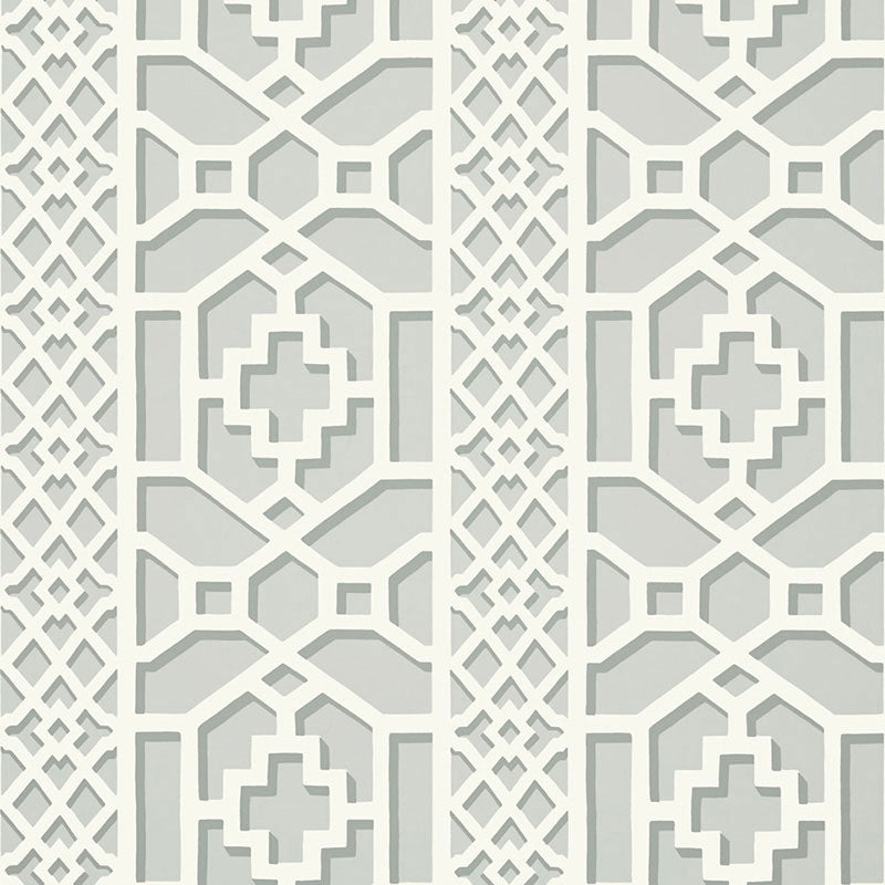 Buy 5006943 Zanzibar Trellis Cloud by Schumacher Wallpaper