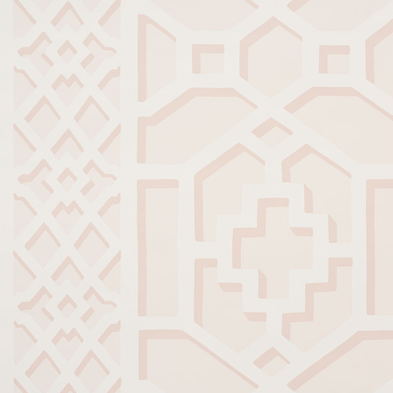 Looking for 5006944 Zanzibar Trellis Blush by Schumacher Wallpaper