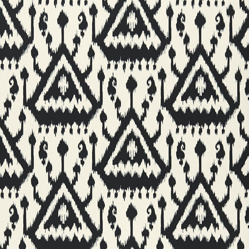 Purchase 5006951 Vientiane Ikat Ebony by Schumacher Wallpaper