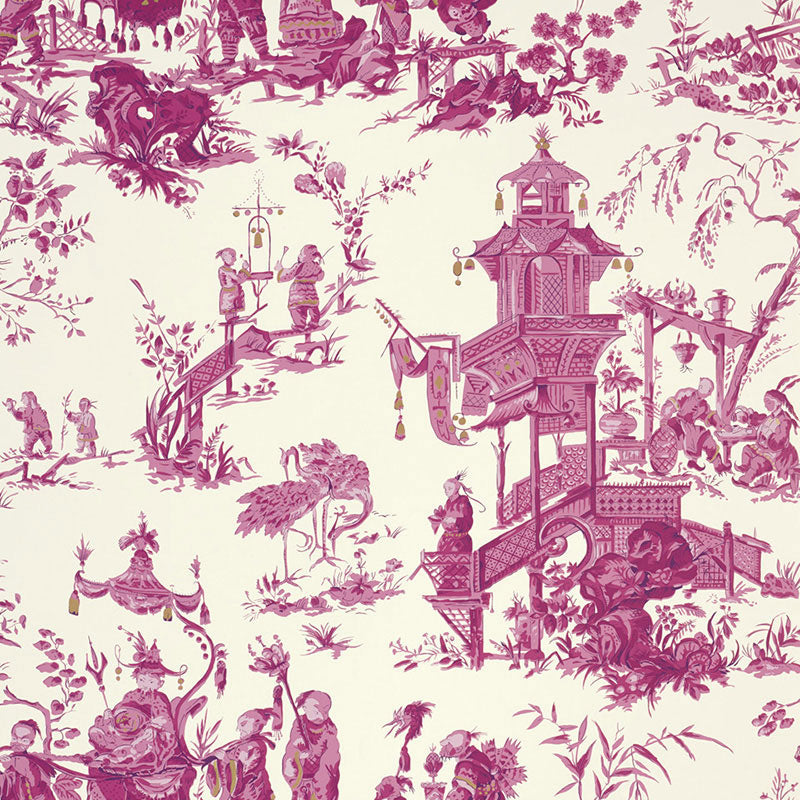 Order 5007001 Chinois Peony by Schumacher Wallpaper