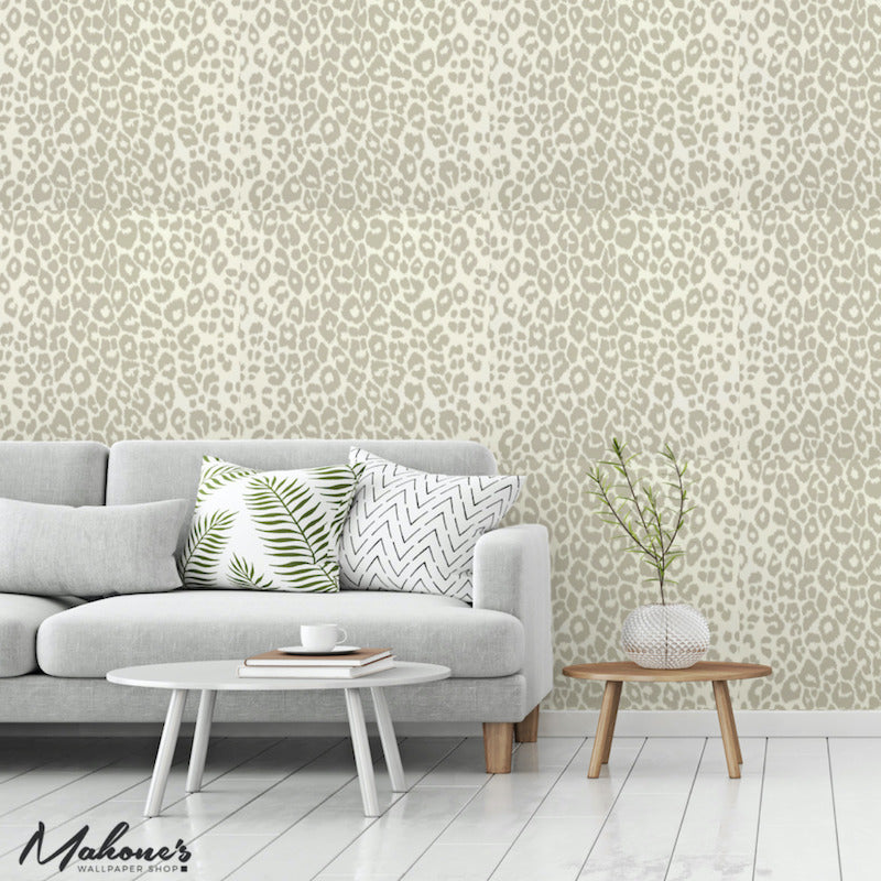 Buy 5007011 Iconic Leopard Linen by Schumacher Wallpaper