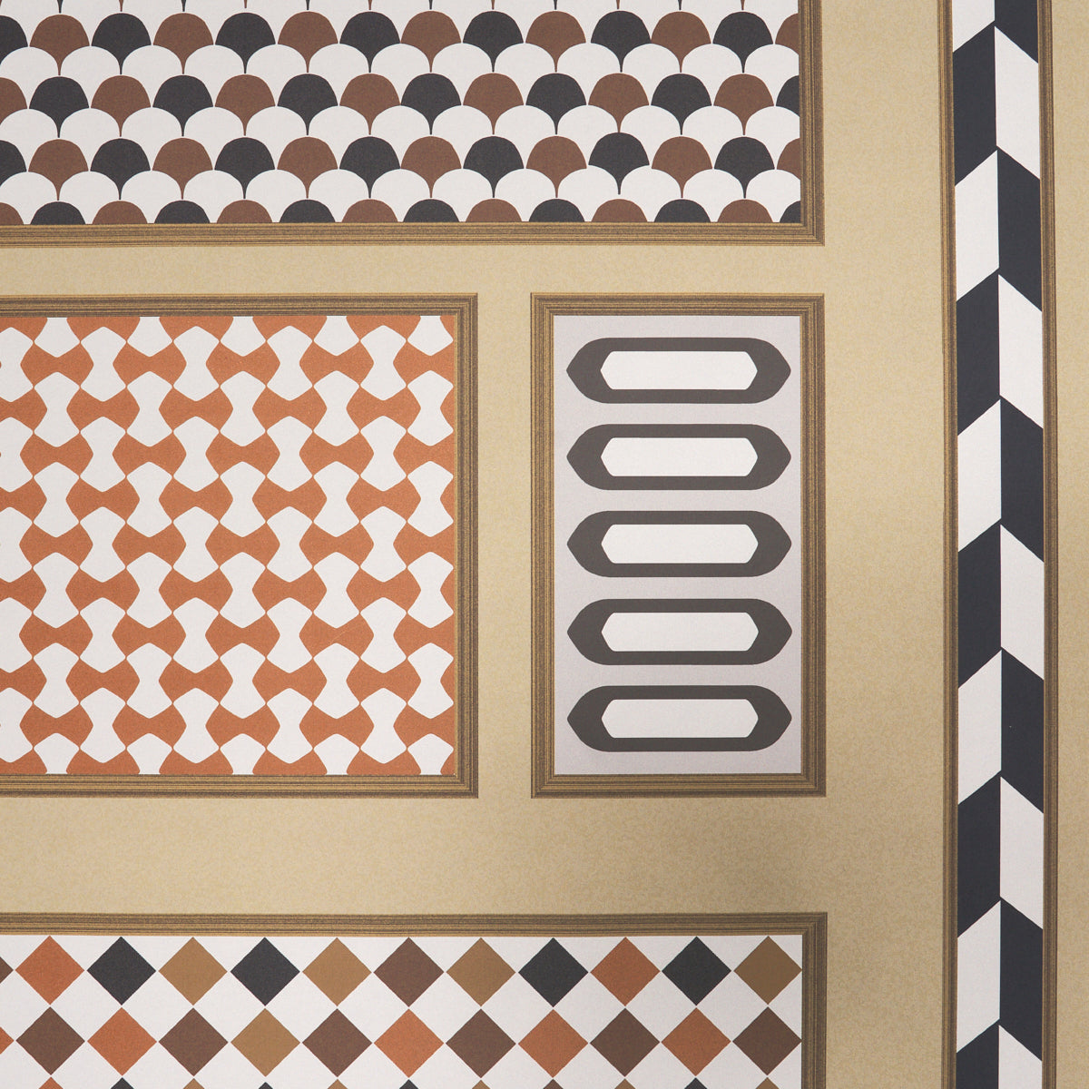 Save on 5007110 Robinchon Panel B Brown by Schumacher Wallpaper