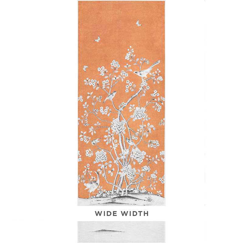 Order 5007124 Chinois Palais Tangerine by Schumacher Wallpaper