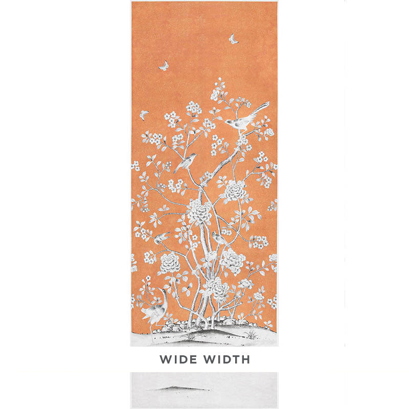 Order 5007124 Chinois Palais Tangerine by Schumacher Wallpaper