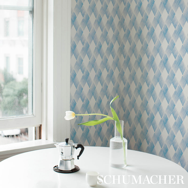 Purchase 5007132 Fetlock Blue by Schumacher Wallpaper