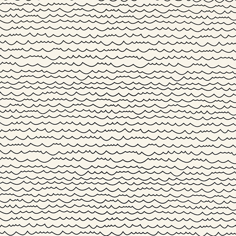 Select 5007461 Waves Black and White by Schumacher Wallpaper