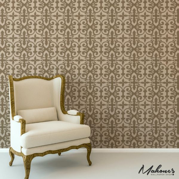 Find 5008046 Ferne Park Berber Brown by Schumacher Wallpaper