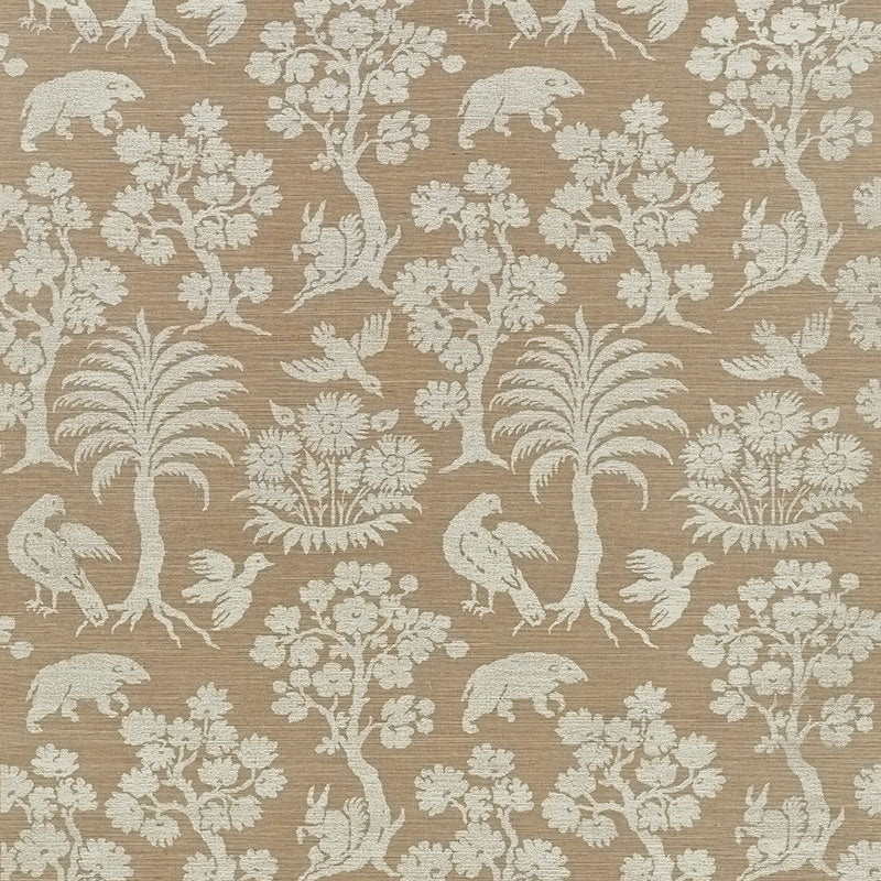 Order 5008283 Woodland Silhouette Sisal Mocha by Schumacher Wallpaper