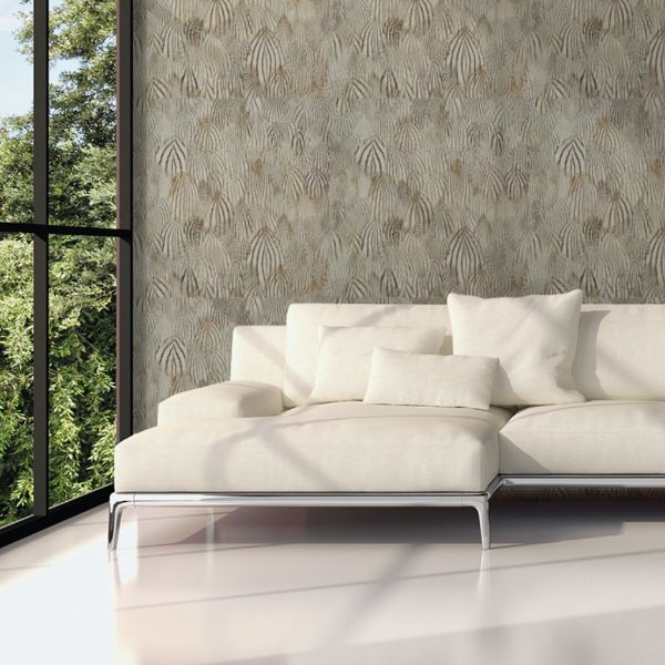 Shop 5008387 Diamond White Peach by Schumacher Wallpaper