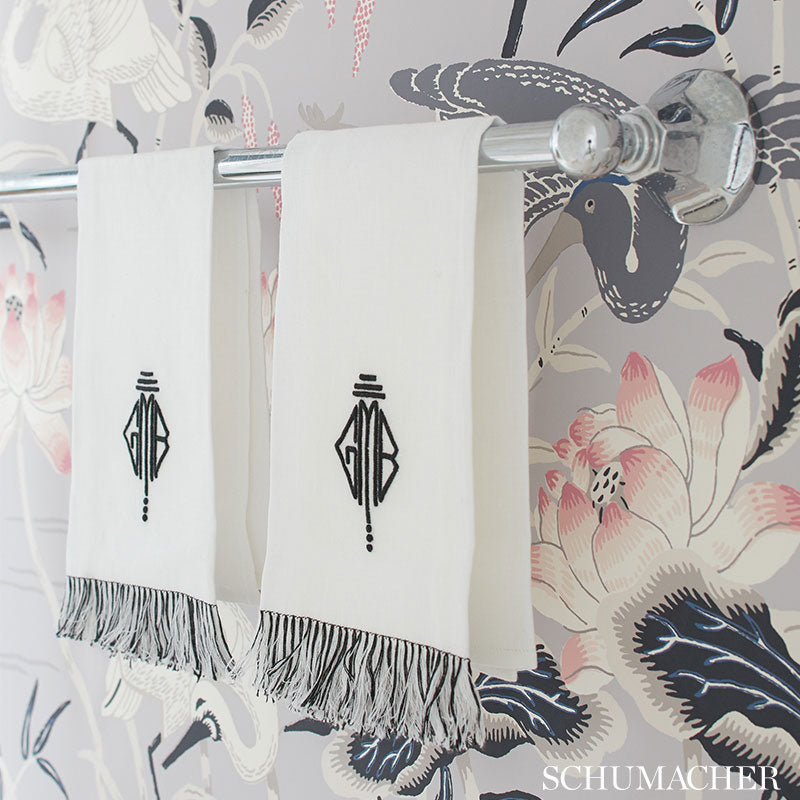 Find 5008432 Lotus Garden Lilac by Schumacher Wallpaper