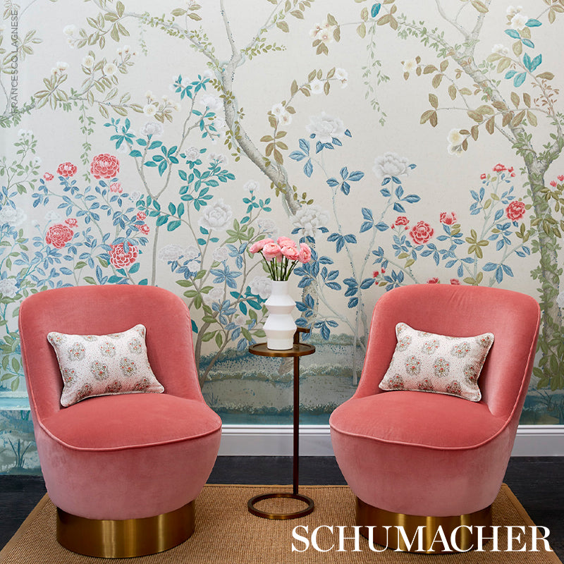 Shop 5008540 Madame De Pompadour Alabaster by Schumacher Wallpaper