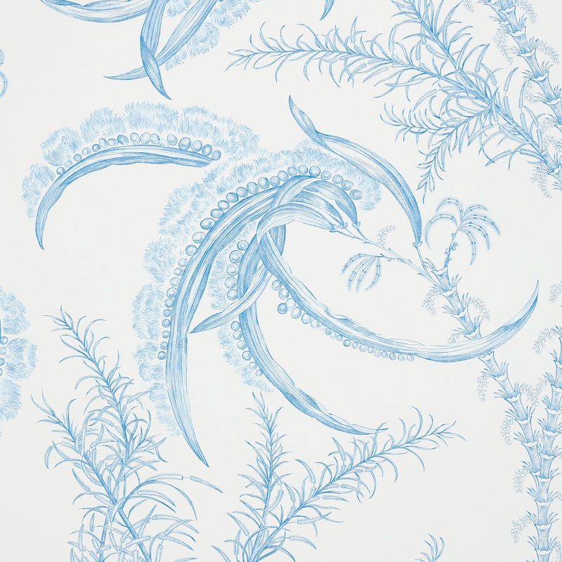 Purchase 5008720 Ocean Toile Delft by Schumacher Wallpaper