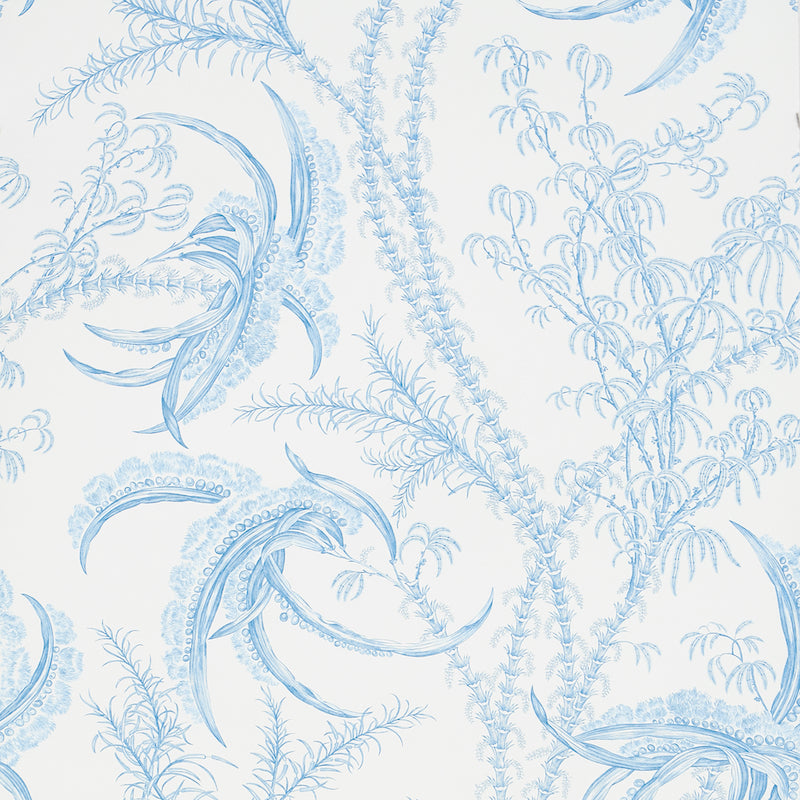 Select 5008720 Ocean Toile Delft by Schumacher Wallpaper