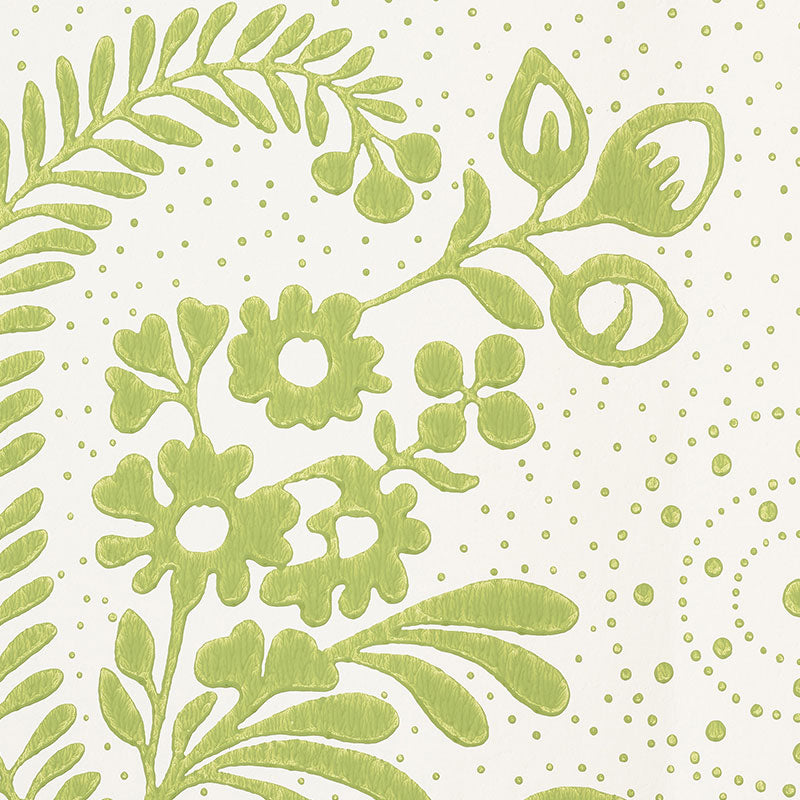 Shop 5008811 Millicent Leaf by Schumacher Wallpaper