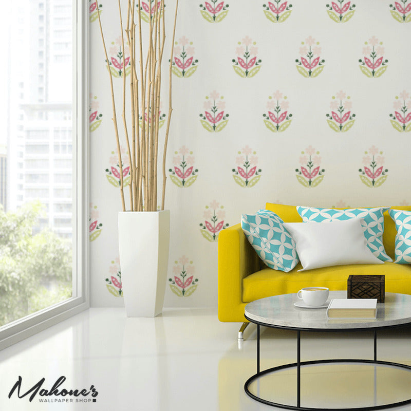 Order 5008921 Floweret Paperweave Spring by Schumacher Wallpaper