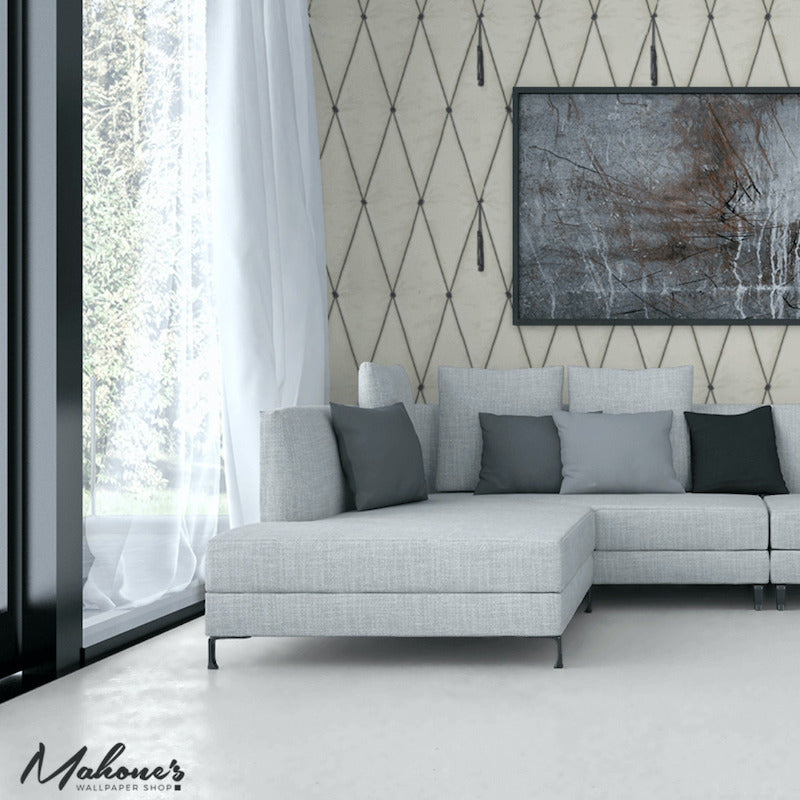 Save on 5009160 Drapery Bone by Schumacher Wallpaper