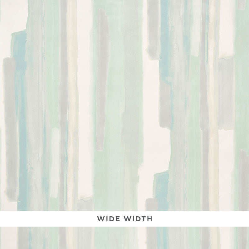 View 5009302 Watercolor Celadon by Schumacher Wallpaper
