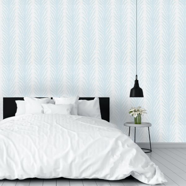Acquire 5009451 Creeping Fern Slumber Blue by Schumacher Wallpaper