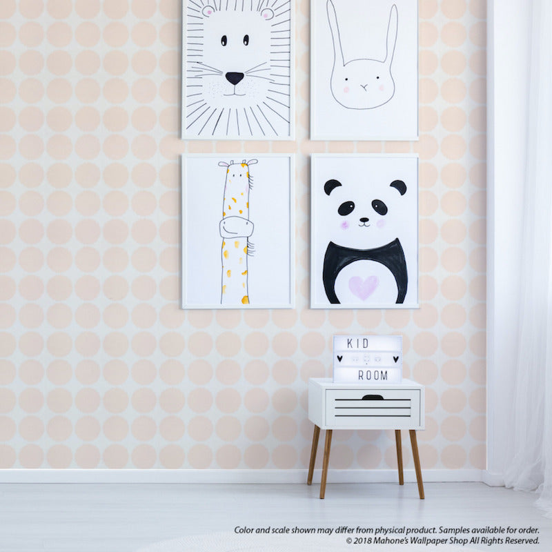 View 5009580 Fuzz Blush by Schumacher Wallpaper