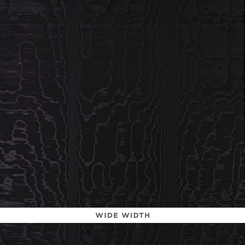 Purchase 5009673 Moire Wallcovering Noir by Schumacher Wallpaper