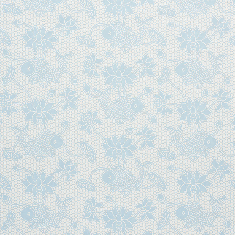 Buy 5009751 Lotus Batik Sky by Schumacher Wallpaper
