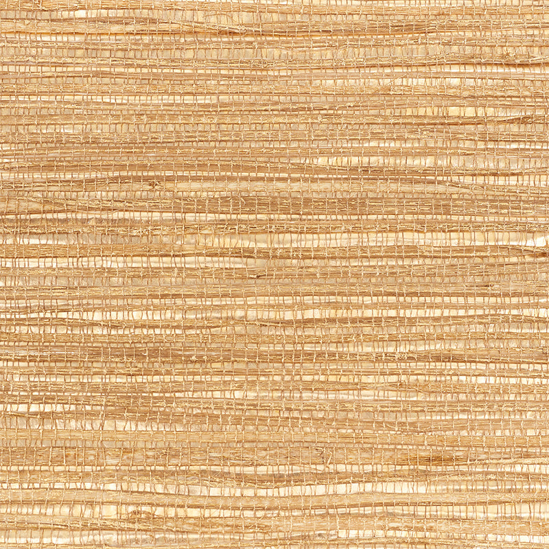 Order 5010282 Metallized Flax Brass by Schumacher Wallpaper