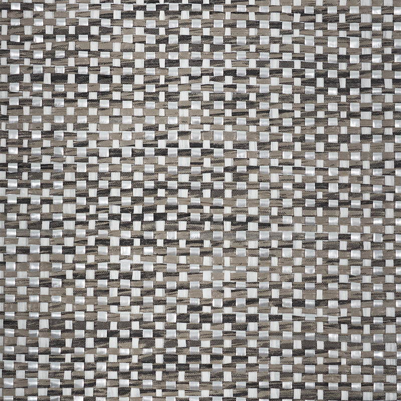 Order 5010310 Metal Paperweave Charcoal by Schumacher Wallpaper