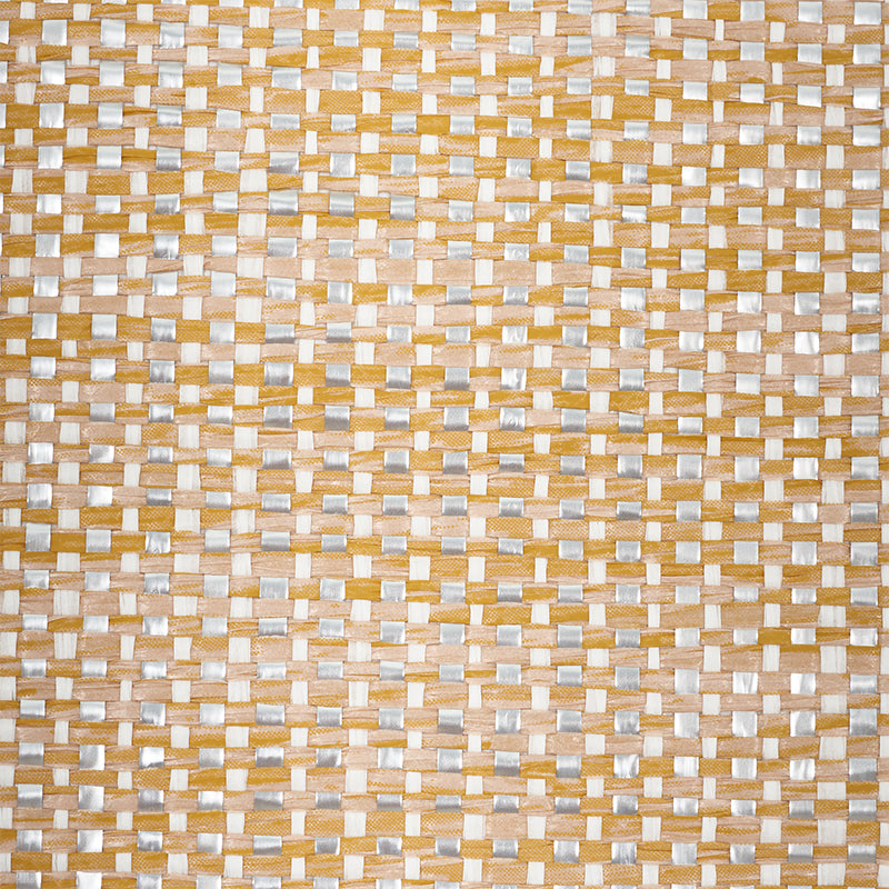 Buy 5010312 Metal Paperweave Sand by Schumacher Wallpaper