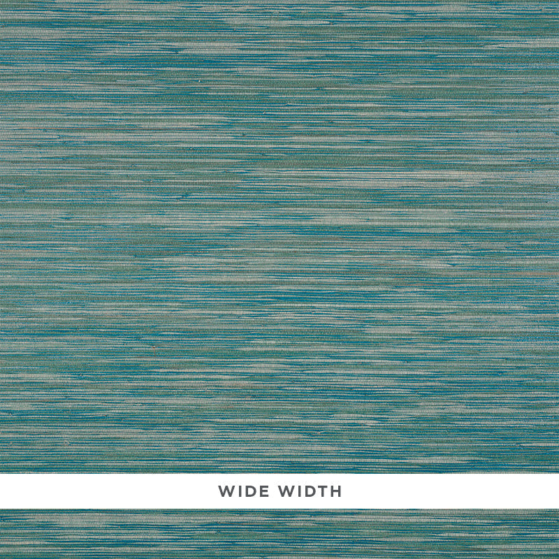 View 5010341 Dyed Raffia Blue by Schumacher Wallpaper