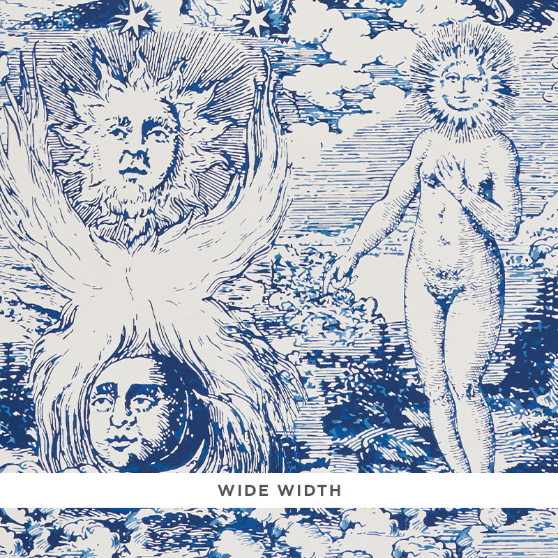 Acquire 5010421 Modern Toile Indigo Schumacher Wallpaper