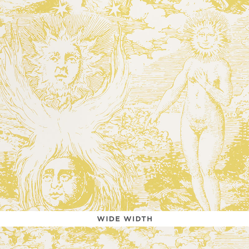 Select 5010422 Modern Toile Yellow Schumacher Wallpaper