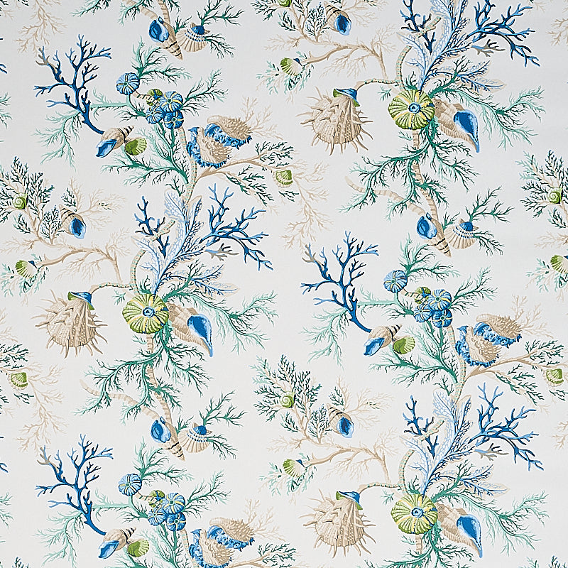 Search 5010650 Del Tesoro Blue and Green Schumacher Wallpaper