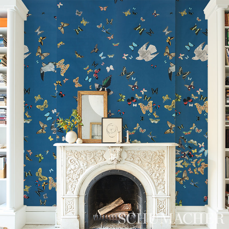 Acquire 5010867 Queen's Flight Panel Set Navy Schumacher Wallpaper