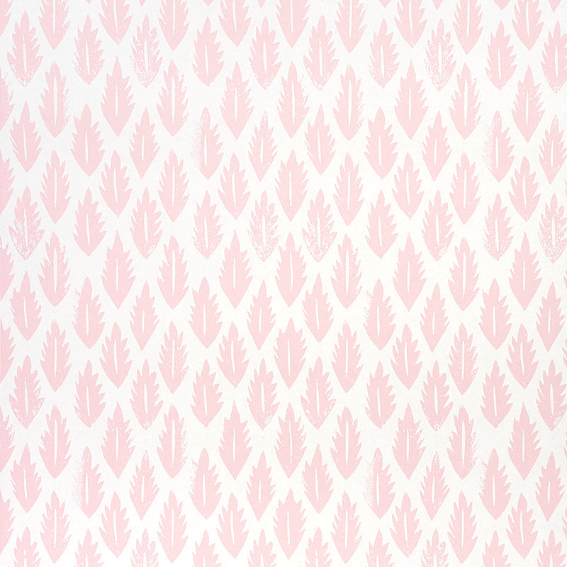 Select 5011151 Leaf Pink Schumacher Wallpaper