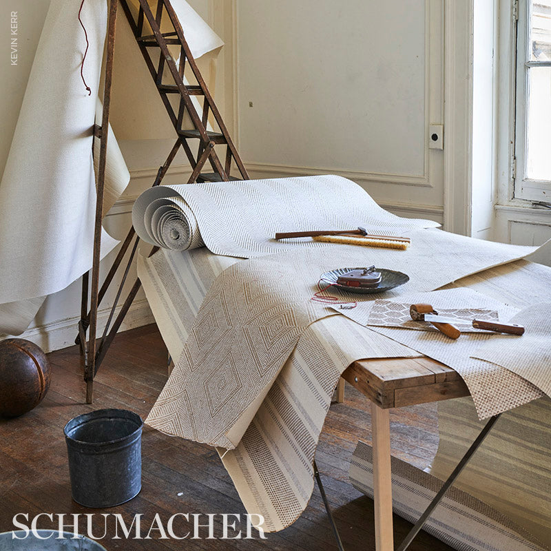 Purchase 5011320 Tortola Linen Paperweave Natural Schumacher Wallpaper