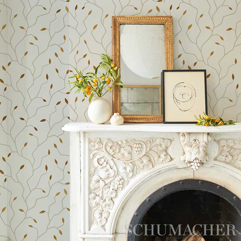 Buy 5011380 Cymbeline Ivory & Gold Schumacher Wallpaper