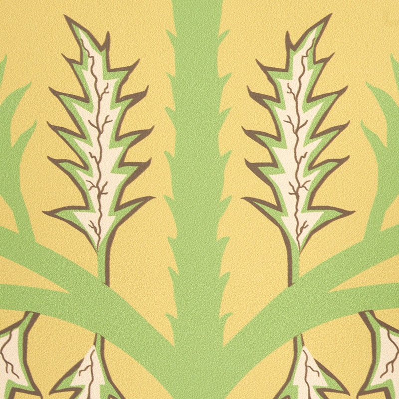 View 5011432 Thistle Mustard Schumacher Wallpaper