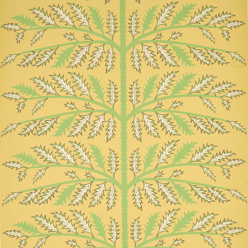 Buy 5011432 Thistle Mustard Schumacher Wallpaper