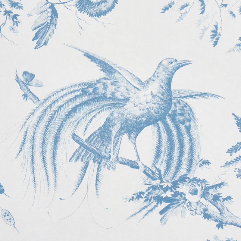 Find 5011711 Toile De La Prairie Blue Schumacher Wallpaper