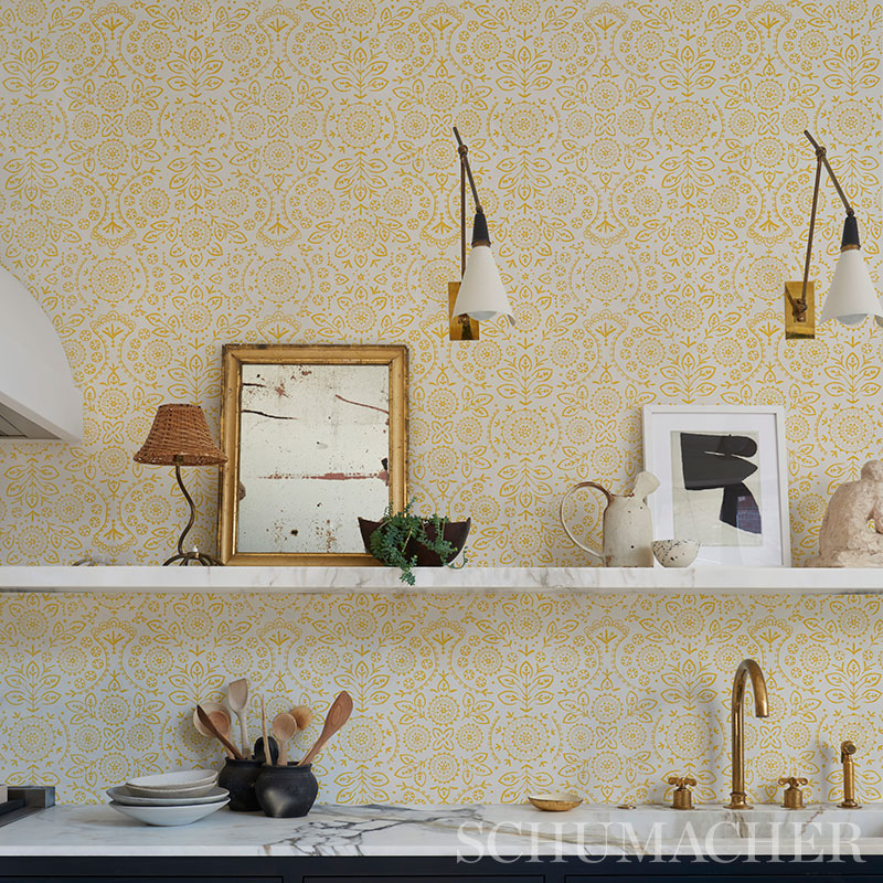 Select 5011842 Tiana Yellow Schumacher Wallpaper