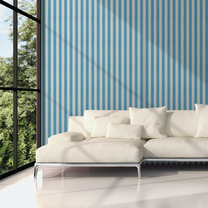 View 5011884 Edwin Stripe Medium Ocean Schumacher Wallpaper