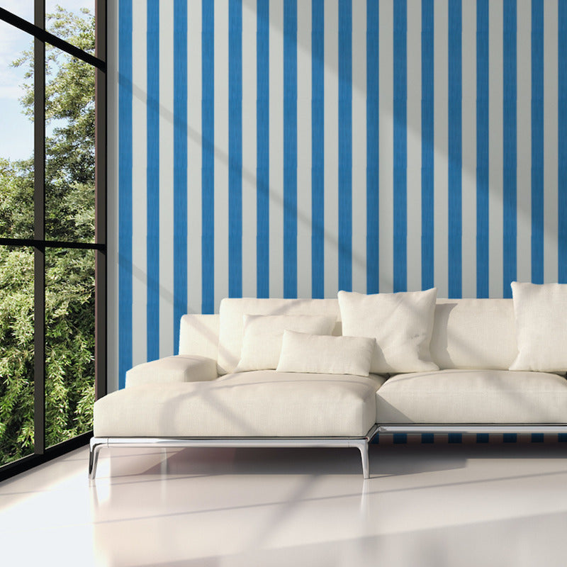 Find 5011907 Edwin Stripe Wide Navy Schumacher Wallpaper