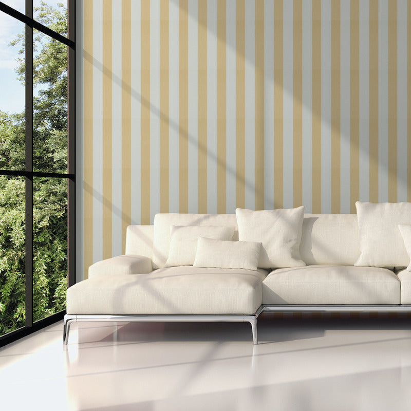 View 5011912 Edwin Stripe Wide Wheat Schumacher Wallpaper