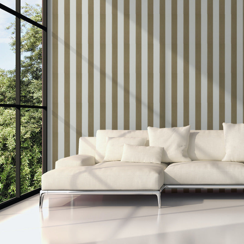 Order 5011919 Edwin Stripe Wide Mushroom Schumacher Wallpaper